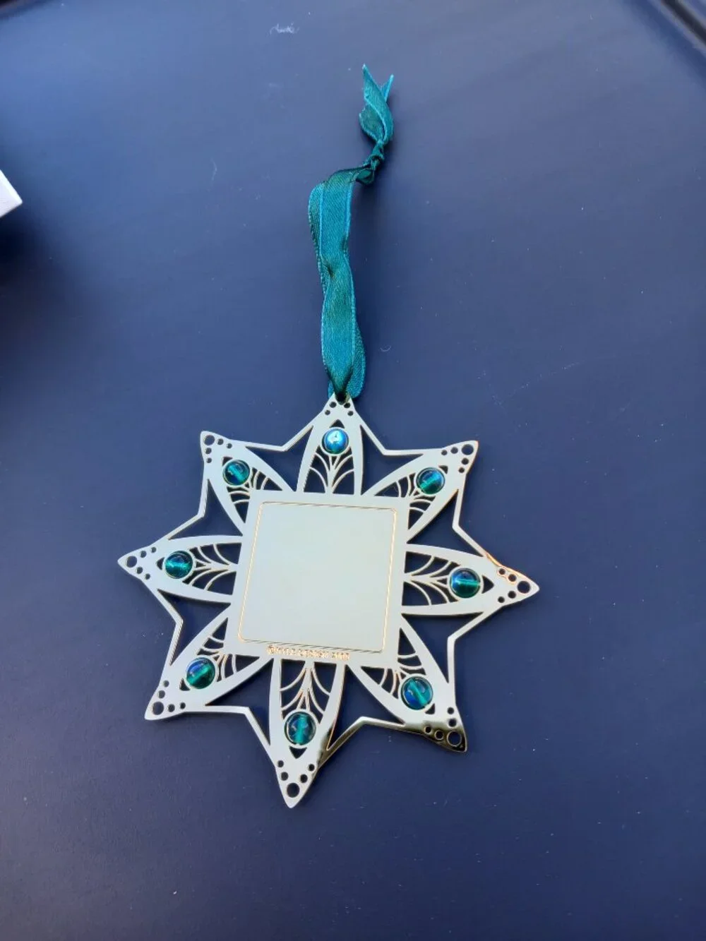 Gymnastics Ornament - Gold and Hunter Green